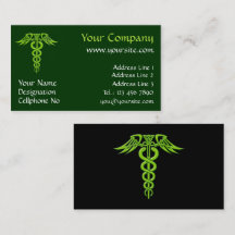 Green Celtic Knot Caduceus