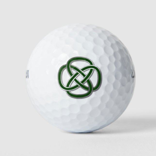 Green Celtic Knot Golf Balls Golfball (Vorderseite)