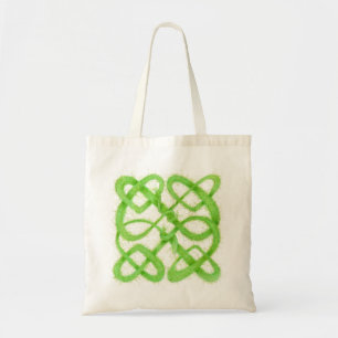 GREEN CELTIC KNOT Totbeutel Tragetasche