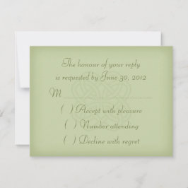 Green Celtic Knot Wedding RSVP Card