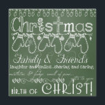 Green Chalkboard Foto Weihnachtskarte Feiertagskarte<br><div class="desc">Alles Gute findet man auf unserer Weihnachtsquadratischen Weihnachtskarte im Grünen Chalkboard-Foto mit weißem Text auf grünem Kalkbrett mit einer Reihe von Fäusten,  Baumlichtern,  Schneeflocken,  Heiligen,  Herzen und Ziergegenständen. Sie können diese Weihnachts-Fotokarte einfach mit Ihrem Foto und Ihren Namen anpassen!</div>