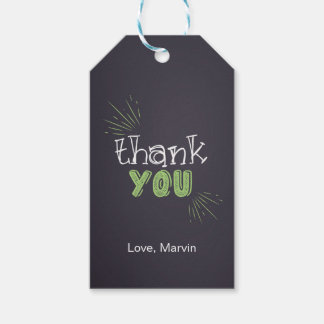 Green Chalkboard Geschenkmarke Geschenkanhänger