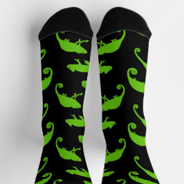 Green Chameleon Reptile Socken