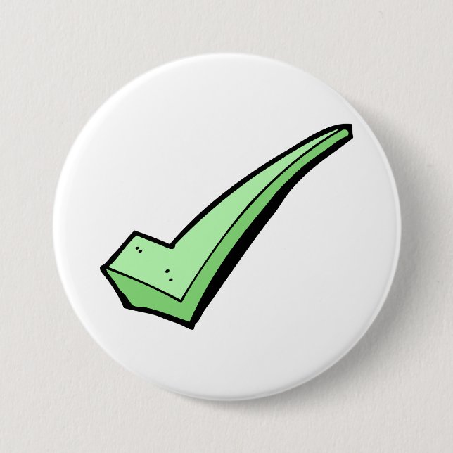 Green Check Mark Tick Symbol Button (Vorderseite)
