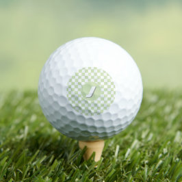 Green Checkered Pattern Golfball