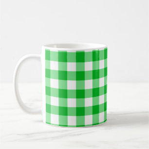 Green Checkered Square Nahtloses Muster Kaffeetasse