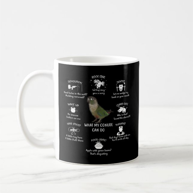 Green Cheek Conure Talent Green Cheek Conek Kaffeetasse (Links)