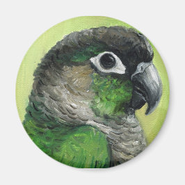 "Green Cheeked Conure" Bird Art Magnet
