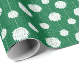 Green Cheerleader Pom Pom Muster Geschenkpapier