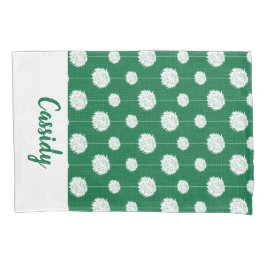 Green Cheerleader Pom Pom Muster Kissenbezug