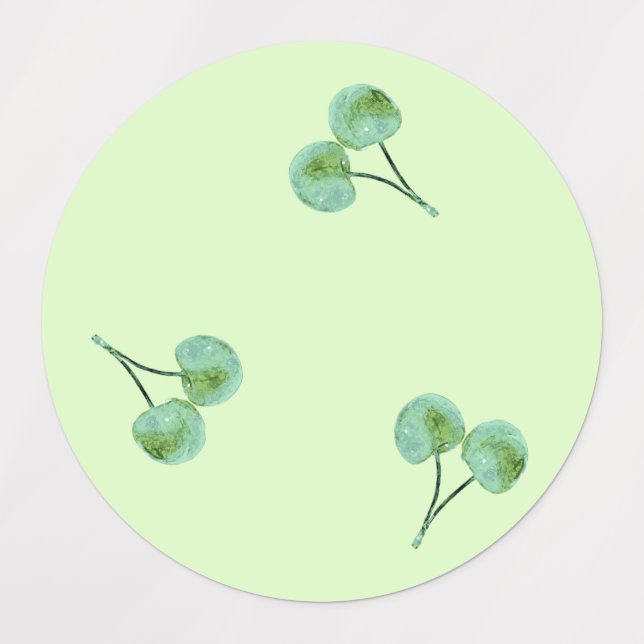 Green Cherry Etiketten (Design 3)