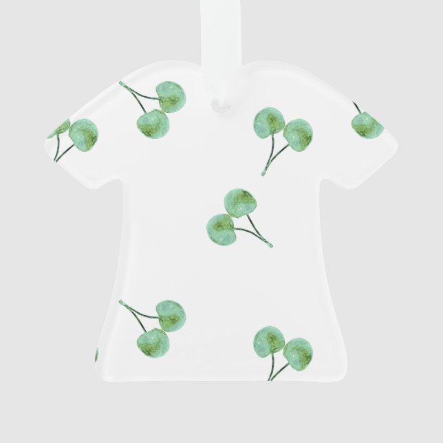 Green Cherry Muster Ornament (Rückseite)