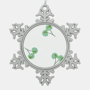 Green Cherry Muster Schneeflocken Zinn-Ornament