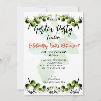 GREEN CHERRY TOMATO PHOTO JARDIN INVITATION DU PAR