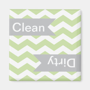 Green Chevron Clean - Magnets de lave-vaisselle sa