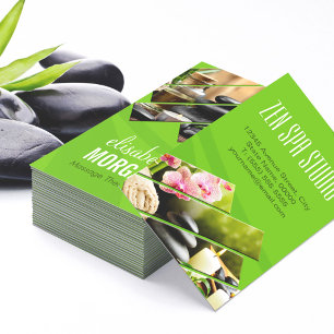 Green Chic Zen Wellness-Center Wellness Massage Th Visitenkarte