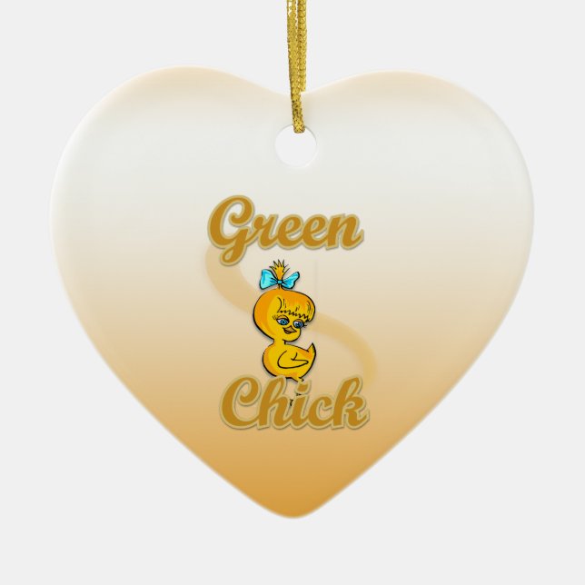 Green Chick Keramikornament (Vorne)