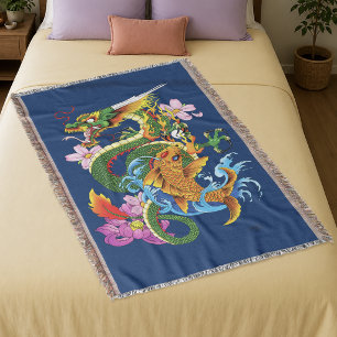 Green Chinese Dragon Koi Decke