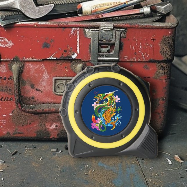 Green Chinese Dragon Koi Maßband (Von Creator hochgeladen)