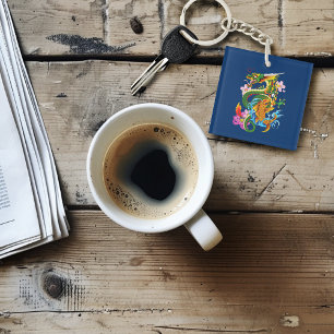 Green Chinese Dragon Koi Schlüsselanhänger