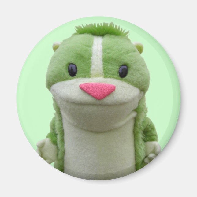 Green Chipmunk Magnet (Vorne)