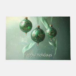 Green Christmas Ball Holiday Doormat Fußmatte