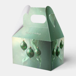 Green Christmas Ball Holiday Favor Box Geschenkschachtel