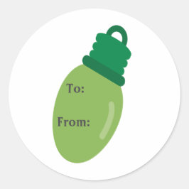 Green Christmas Bulb Geschenkmarke Stickers