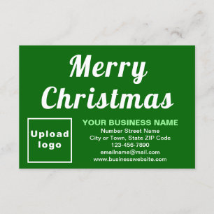 Green Christmas Business Kleine Flachkarte