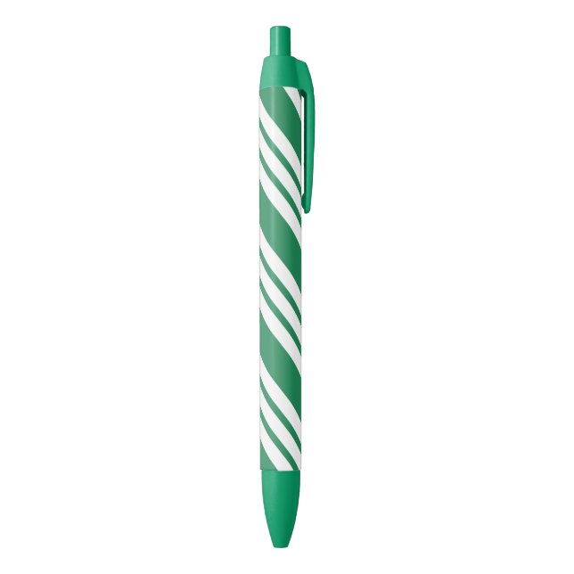 Green Christmas Candy Cane Pen Kugelschreiber (Unterseite (Vertikal))
