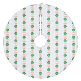Green Christmas Candy Tree Skirt Fleece Weihnachtsbaumdecke