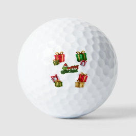 Green Christmas Creature with Gift Boxes Golfball