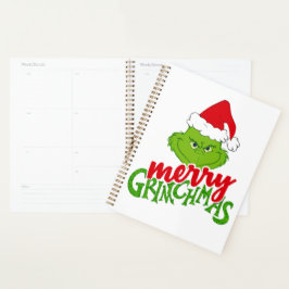 Green Christmas Creature with Winter Elements Planer
