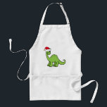 Green Christmas Dinosaurier Santa Personalisiert Schürze<br><div class="desc">Phantastischer grüner Dinosaurier,  sehr niedlich in einer Ferien roten Weihnachtsmannmütze mit ein wenig Lächeln. Ich mag prähistorische Weihnachtstiere und Geschenke,  die Kinder Liebe. Passen Sie dieses Geschenk mit dem Namen des Empfängers an,  um es noch personalisierter zu machen.</div>