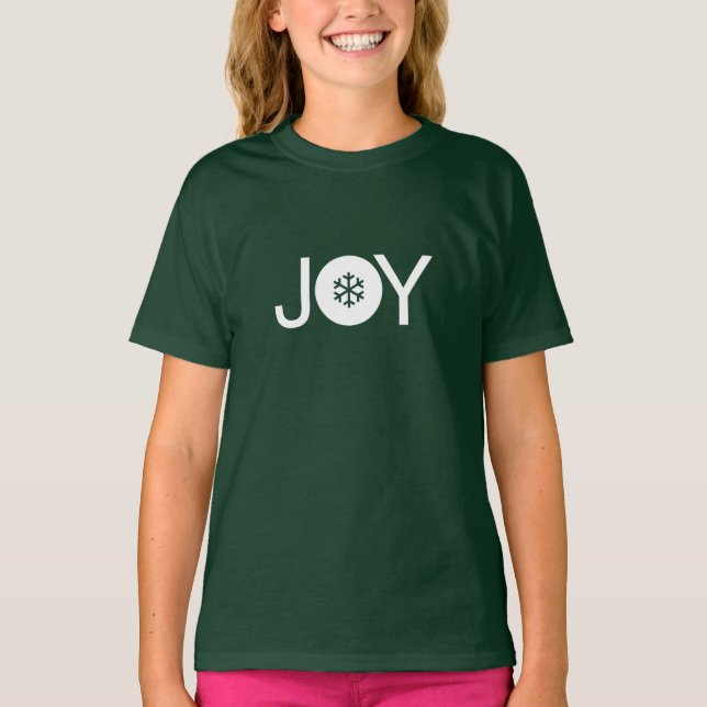 Green Christmas Joy Kids T - Shirt (Vorderseite)