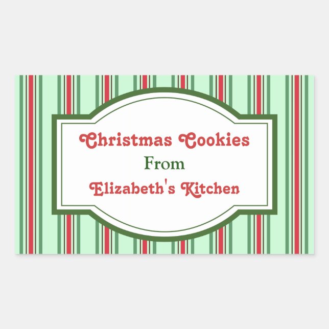 Green Christmas Kitchen Stickers (Vorderseite)