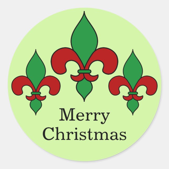 Green Christmas Lilie Stickers (Vorderseite)