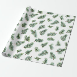 Green Christmas Pine Tree Geschenkpapier