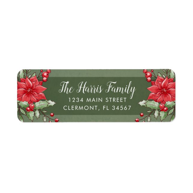 Green Christmas Poinsettia Holly Berry (Vorne)