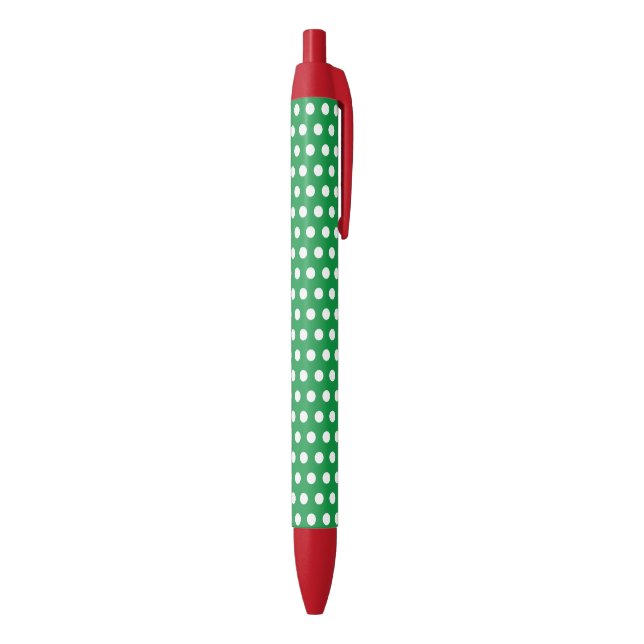 Green Christmas Points de Noël Écrire un stylo cad (Bas (Vertical))