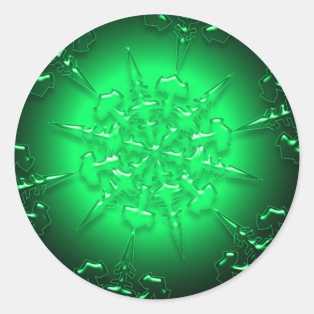 Green Christmas Sticker (Vorderseite)