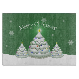 Green Christmas Tree Cutting Board Schneidebrett