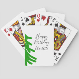 Green Christmas tree happy birthday December winte Spielkarten