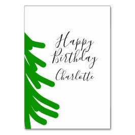 Green Christmas tree happy birthday December winte Tischnummer