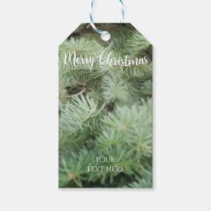 Green Christmas Tree Pine Holiday Custom Party Geschenkanhänger