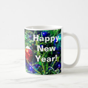 Green Christmas Tree Red Ball Kaffeetasse