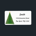 Green Christmas Tree Return Address Label Adressaufkleber<br><div class="desc">Green Christmas Tree Return Address Label</div>