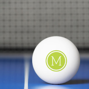 Green Circle Monogram Personalisiert Tischtennisball