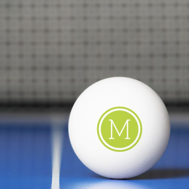 Green Circle Monogram Personalisiert Tischtennisball (Netto)
