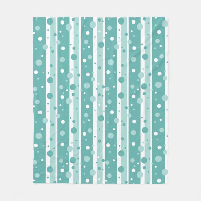 Green Circle Pattern Blanket Fleecedecke (Vorderseite)